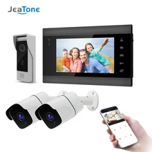 Jeatone – Kit d'interphone vidéo Wifi 7 pouces avec caméra de Surveillance 2x720P, Support de détection de mouvement, visiophone à Vision nocturne
