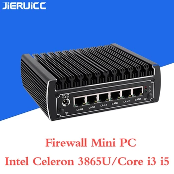 

firewall mini pc/vpn router 6 INTEL 82583V 1000M LAN FANLESS MINI PC With 1*COM RJ45 Port,1HDMI,4*USB3.0 Support DDR4 RAM