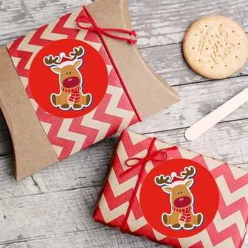 

3 Rolls Christmas Snowflakes Elk Handmade Sticker 8 Patterns Card Box Seal Label L69B