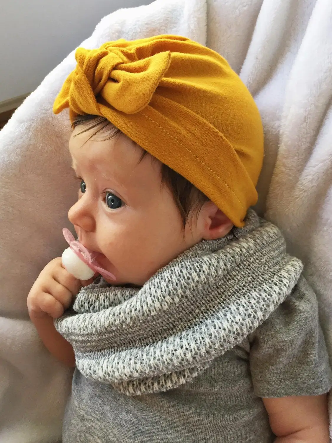 

Baby Girl Hats Newborn Infant Toddler Kids Boy Girl Bowknot Soft Cotton Beanie Hats Rabbit Ears Caps