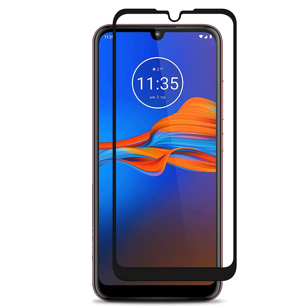 Закаленное стекло полное покрытие защитная пленка защитный экран для Moto E6/Moto E6