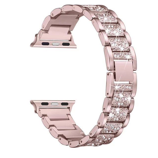 Silver Apple Watch Rose Gold Band  Apple Watch Band Women Silver - Women Band  Apple - Aliexpress