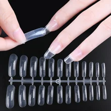 Herramientas de extensión de uñas de doble forma, molde de construcción rápida de cobertura completa, puntas transparentes, Clip de uñas postizas, accesorios de manicura DIY LA1849, 24 Uds.