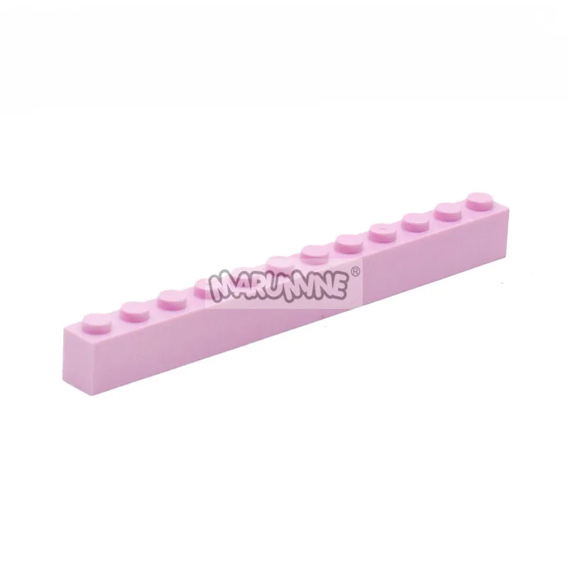 MARUMINE 6112 1x12 кубики куб 50 шт./лот базовые строительные блоки часть город МОС частицы DIY классическое образовательное Строительство игрушки - Цвет: Розовый