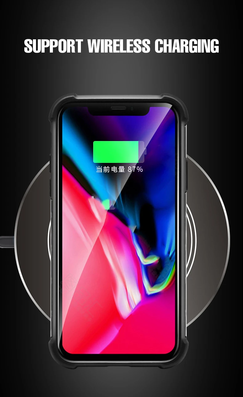 Сверхмощный Гибридный армированный чехол для Iphone 11 Pro Max XS Max XR X XS 7 8 6 6S Plus противоударный прозрачный сотовый Чехол