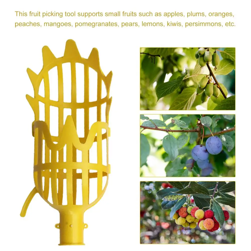 Fruit Picker Tool Fruit Grabber Picker Pole Basket Tree Telescoping Pole For Plum Orange Peach Mango Pomegra