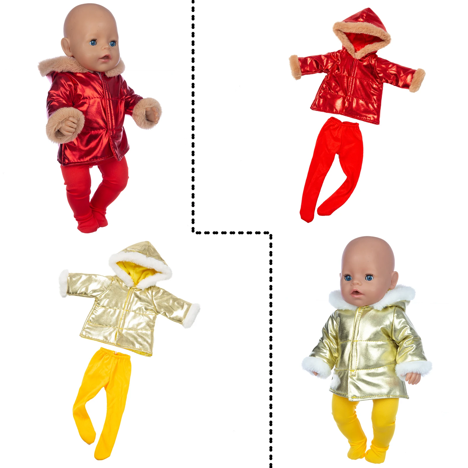 2022 New Down jacket + leggings Doll Clothes Fit For 18inch/43cm born baby Doll clothes reborn Doll Accessories