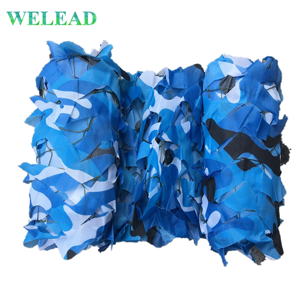 Камуфляжные сетки для сада WELEAD синие армированные навес защиты от солнца