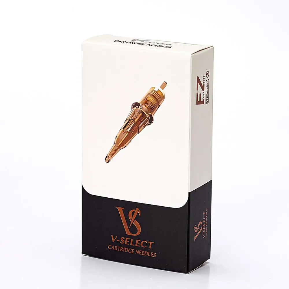 

EZ V-Select Tattoo Cartridge Needles #12 0.35mm Round Liner with Elastic Membrane & Precise Positioning System 20 pcs/Box