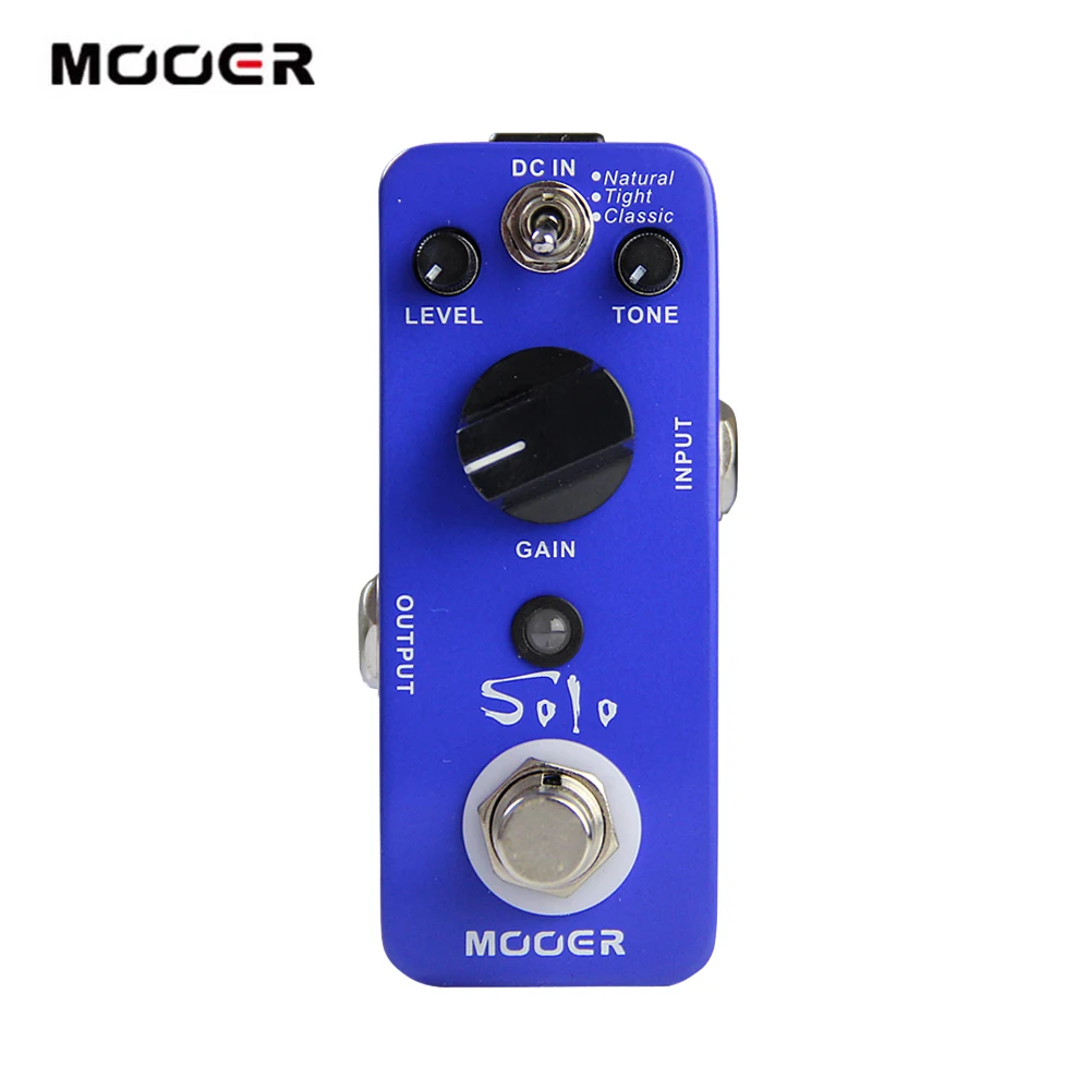 MOOER SOLO Distortion Guitar Effect Pedal High-gain 3 Modes(Natural/Tight/Classic) True Bypass Full Metal Shell Guitar Pedal