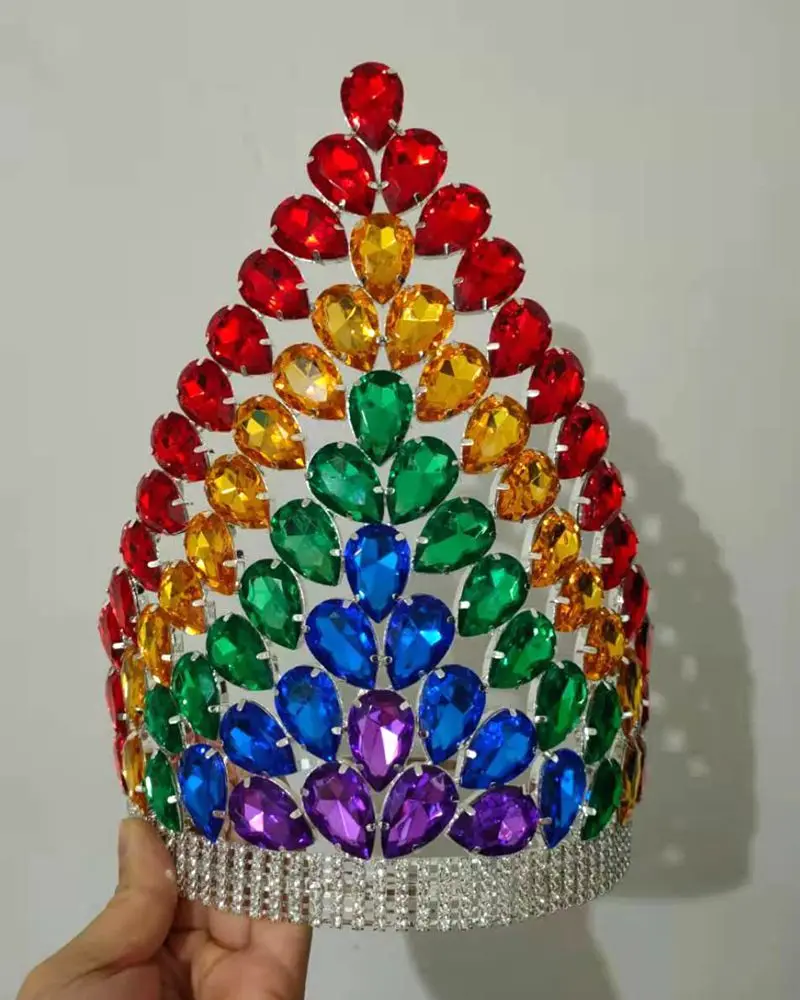 Gorgeous Crystal Pageant Tiaras And Crowns Large Tall Queen Crown For Women | Украшения и аксессуары