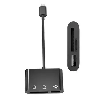 

Android Phone Card Reader Micro Usb OTG 3-In-1 Card Reader TF / Secure Digital Memory Card Multi-Function Card Reader