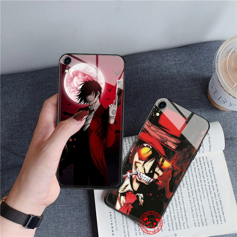 28d аниме Хеллсинг Алукард веер стеклянный чехол для телефона для Apple iPhone 11 Pro XR X XS Max 6 6S 7 8 Plus 5 5S SE