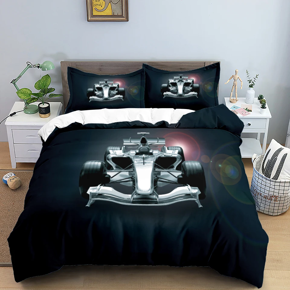 Alg Sports Car Series Printed Quilt Cover Twopiece Threepiece