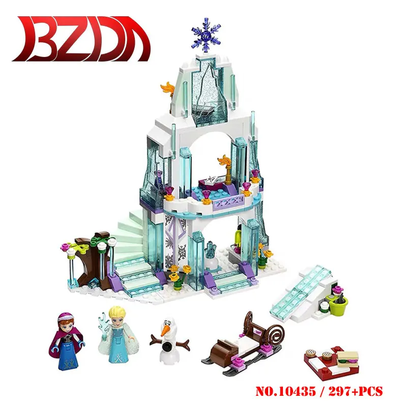 Строительные блоки серии BZDA Good Friends Эльза ледяной замок MOC девочка рождественский