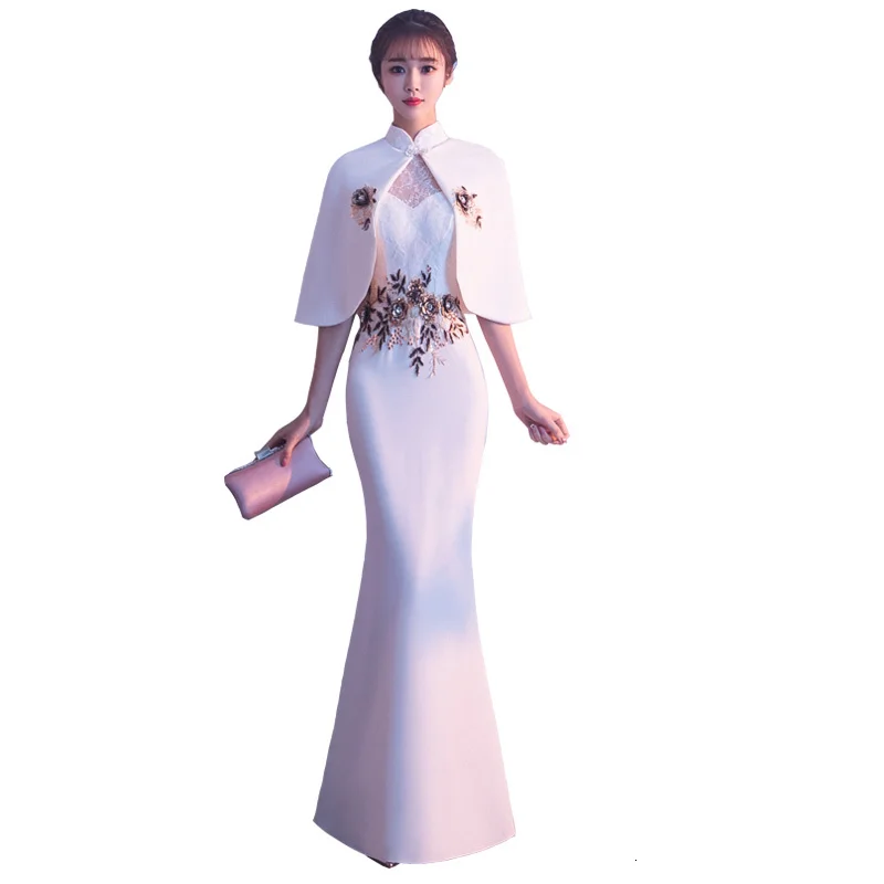 J белое платье русалки с коротким плащом мечта Феи длинное платье студия/сцена/хор/викторианское платье