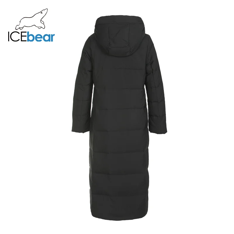ICEbear зимний длинный женский пуховик модная теплая Женская куртка с капюшоном Брендовая женская одежда GN418275P