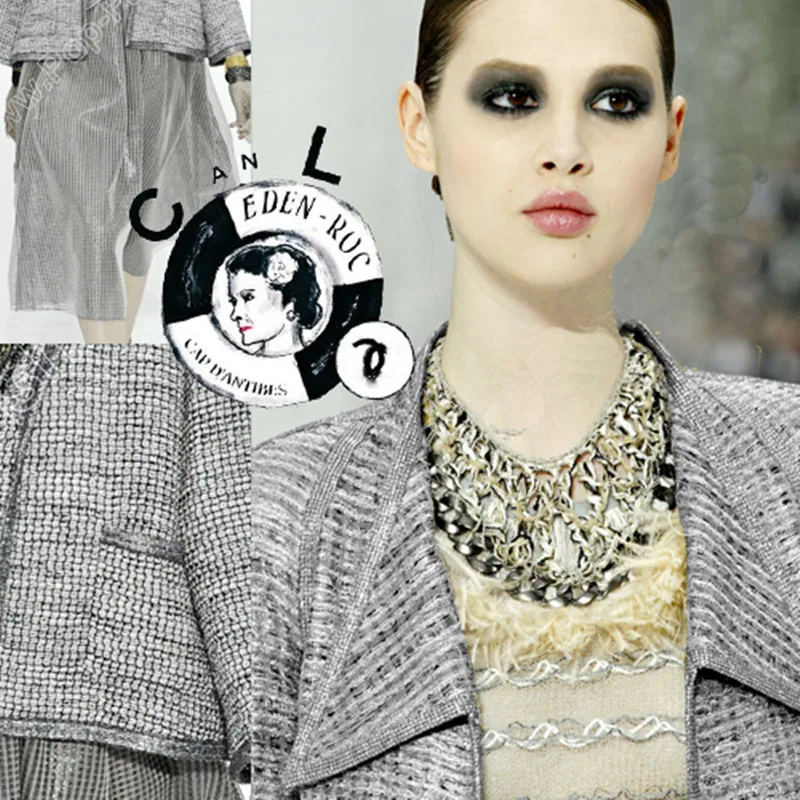 Ultra thin bright silk woven organza fashion fabric sent to CH brand