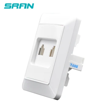 

SRAN EU standard wall dual internet socket Ethernet interface white PC panel 82mm*82mm computer socket
