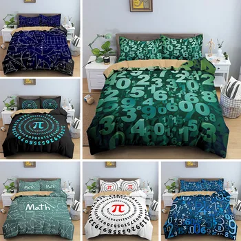 

Mathematical Formula Duvet Cover Set Geometric Kids Adult King Bedding Sets Abstract Numbers Quilt Covers Wih Pillowcase