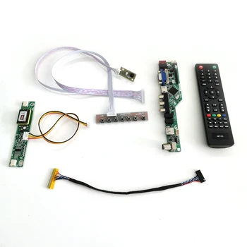 

For M190MWW3 R1 R3 T.V56 controller board Remote+Inverter+keyboard LCD display panel 2CCFL 30Pin LVDS VGA HDMI AV USB RF DIY kit
