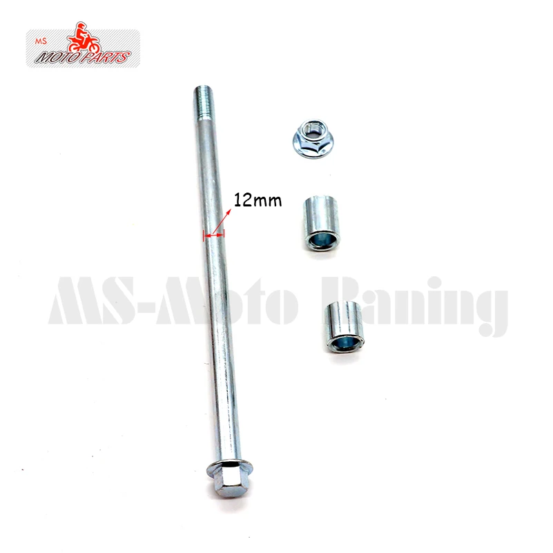 Motorcycle Front Rear Wheel Hub Axle Shaft Axis Sleeve 12mm 190mm 210mm 225mm-260mm Fit PIT PRO Trail Dirt Bike QUAD ATV dirt bike wheel spoke,dirt bike axle,wheel hub spacers kit