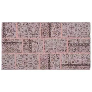 

Handmade Pink Vintage Overdyed Patchwork Area Rug 080x150 Cm-2'7''X4'11''