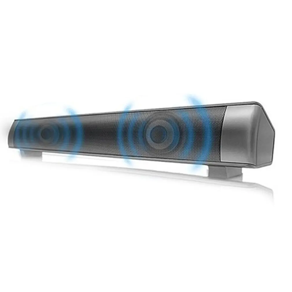 USB проводной мощный компьютер динамик бар стерео сабвуфер бас динамик объемный звук коробка для ПК ноутбук телефон планшет MP3 MP4 - Цвет: Black