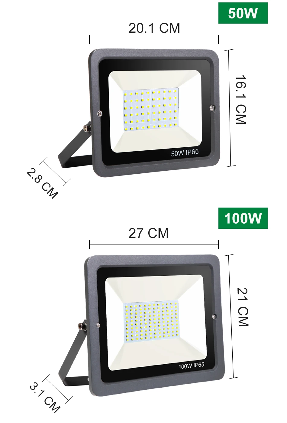 10W 50W 100W 200W 300W Светодиодный прожектор светильник водонепроницаемый ip65 уличный светильник s потока СИД светильник на открытом воздухе Точечный светильник сада ландшафтный светильник Инж