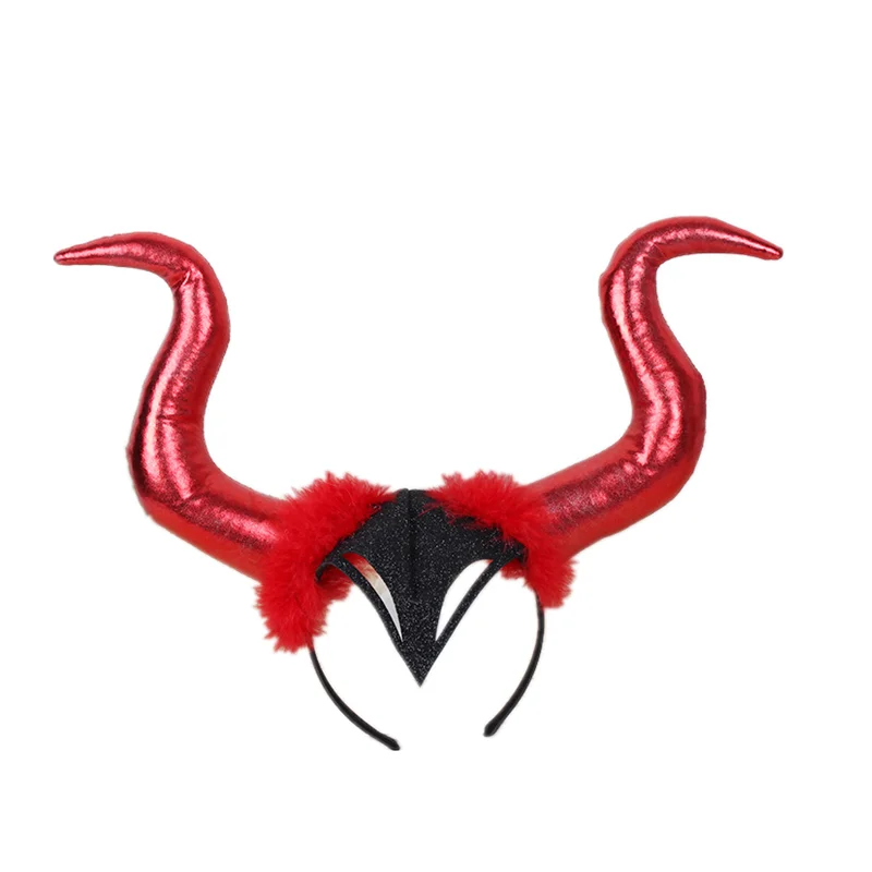 Хэллоуин обруч для волос Дьявол Рога сценический реквизит рог для косплея вечерние аксессуары Maleficent оголовье забавные дьявольские уши