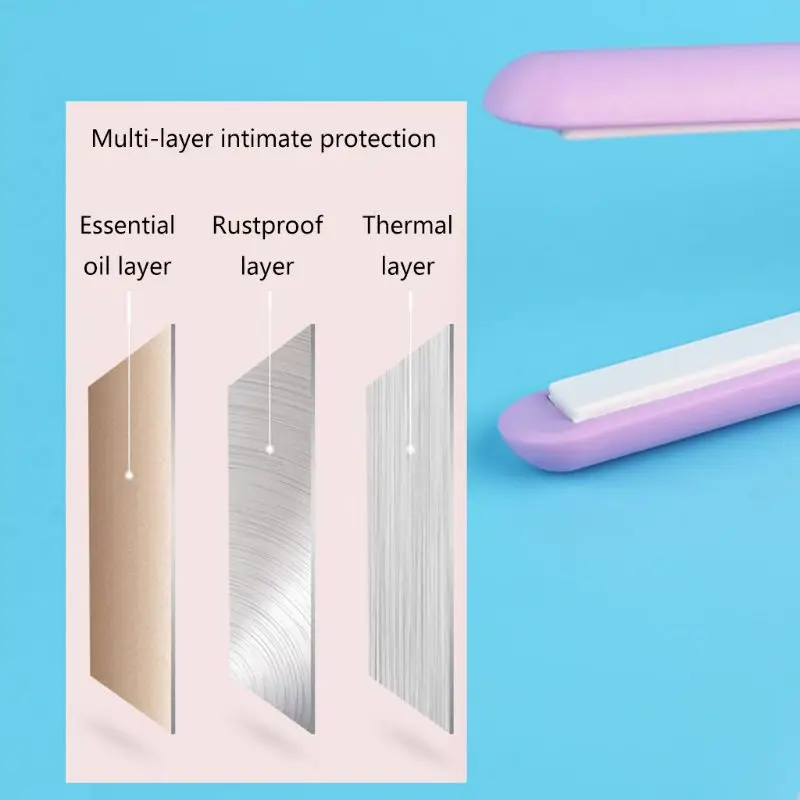  Portable Wireless USB Mini Hair Straightener Flat Curler Hair Straightening Iron