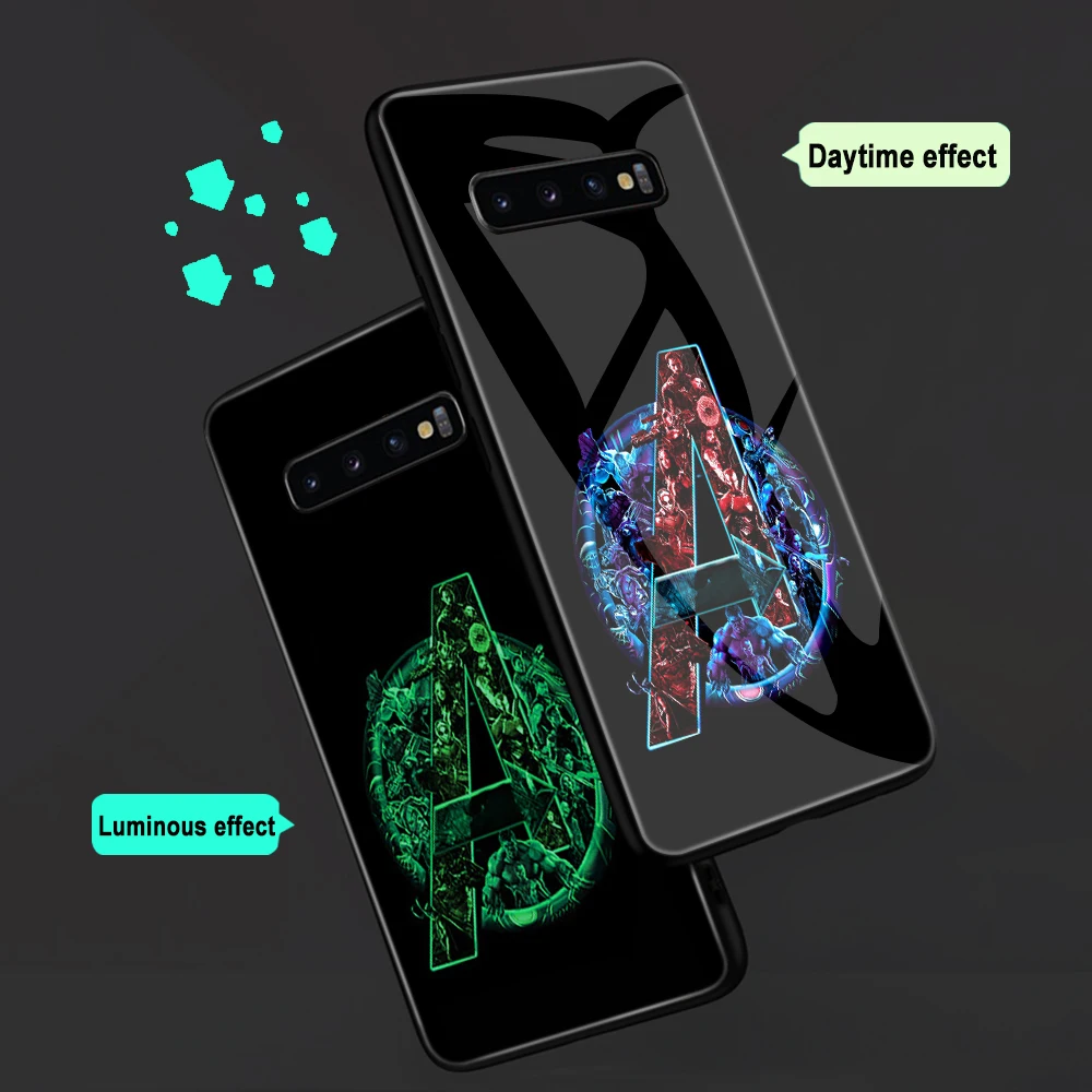 

Glass Marvel Case for Samsung Galaxy A50 A40 70 S10 S10e S9 S8 S7 Note 10 9 8 A30 A6 A7 A8 A9 J4 J6 J7 Plus 2018 Prime Cover