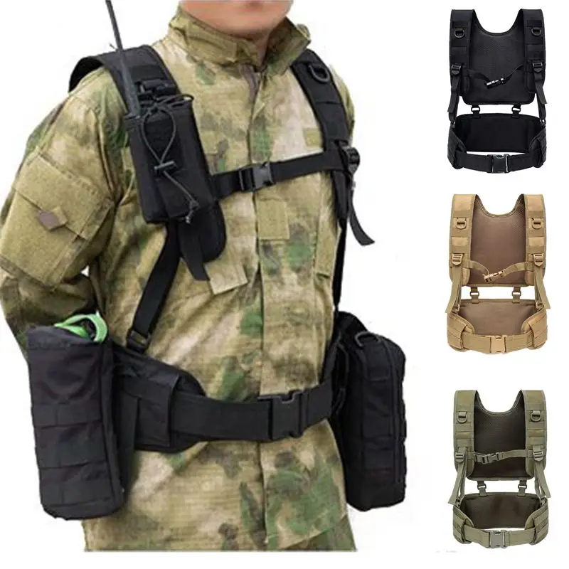 

Military Tactical Body Molle Chest Rig Vest Hunting Equipment CS Outdoor Men's Vest Harness Combat Padded Belt Waistcoat