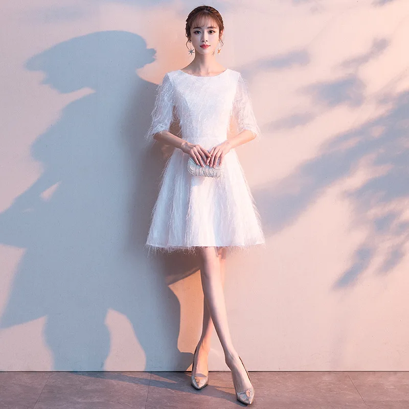 

2020 Promotion Robe De Cocktail Courte Cocktail Dress Gengli Tuxedo Women's 2020 New Party Celebrity Style Thin Birthday Dress