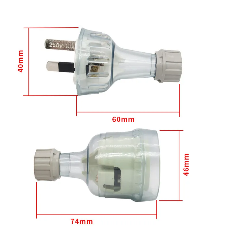 AU NZ Plug Assembled Rewireable Female Male Plug Socket 3 Prong Electrical AC Extension Cord Grounded Rewire Socket SAA plug adapter power cord