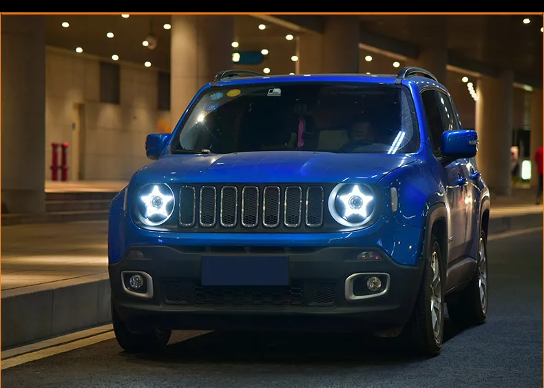 Автомобильный Стайлинг, фары в сборе для JEEP Renegade, светодиодные фары,,,, головная лампа с двумя линзами, Биксеноновые Hid
