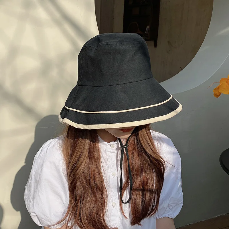 New Sun Hat Summer Foldable Bucket Hat for Women Outdoor Sunscreen