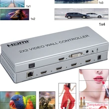 HDMI Video Wall Controller 2x2 Video Wall Monitor Splicing Processor 4x1 3x1 2x1 DVI HDMI Input 4 HDMI Out Audio RS232 Control