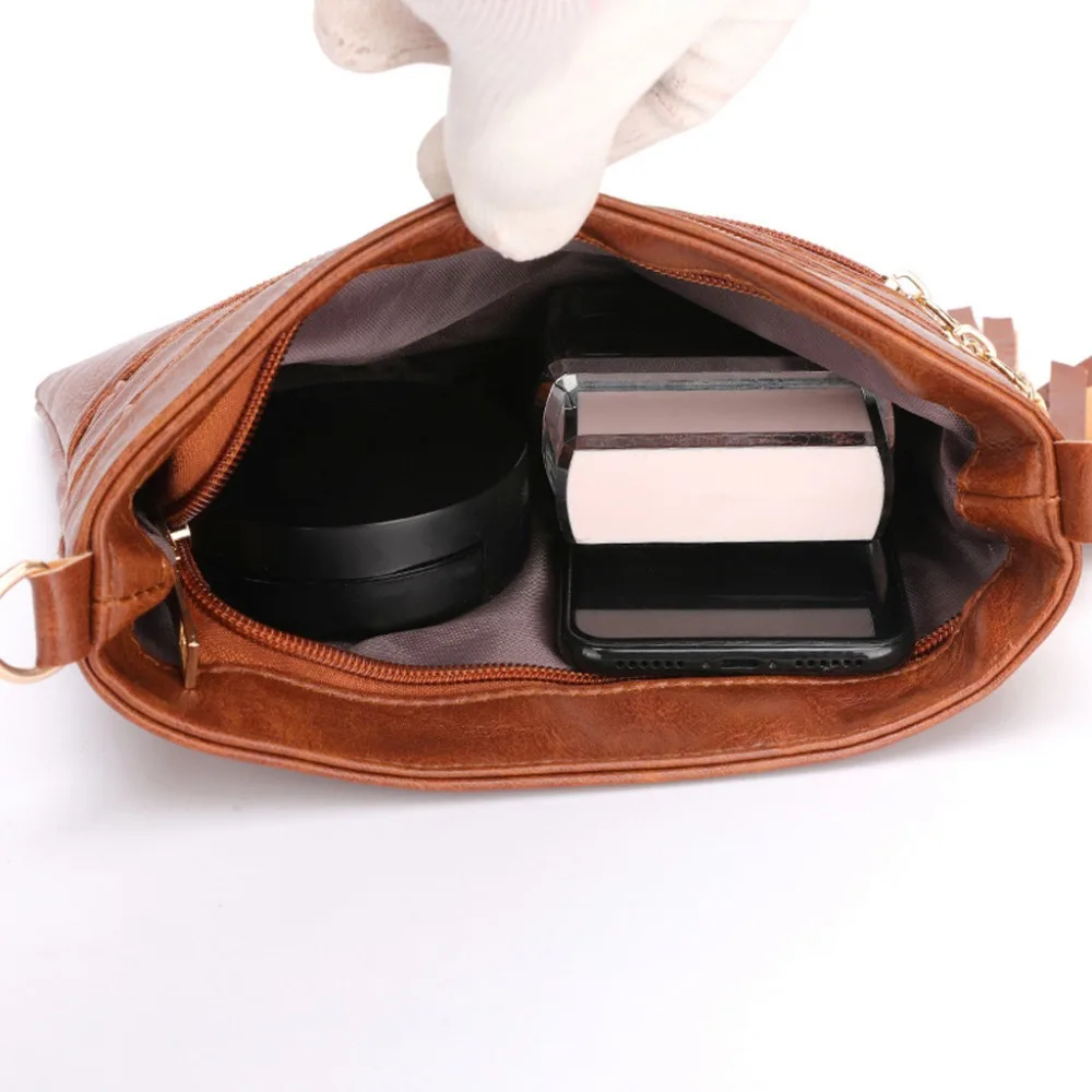 Crossbody bag Tassel Shoulder Bags Messenger Bag Phone Bag Fashion bags for women bag leather Women Zipper Solid Color bag
