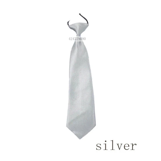 Детский Регулируемый галстук для мальчиков, атласный эластичный галстук, высокое качество, однотонный галстук, аксессуары для одежды HD0001a - Цвет: W004 4