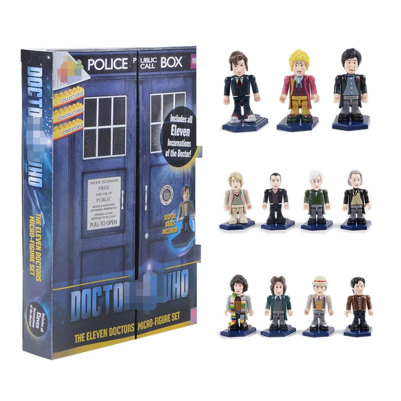 

Doctor Who Building Blocks Figure 11-Pack Action Figure The Eleven Doctors Micro Figures Set Hot Toys for Children