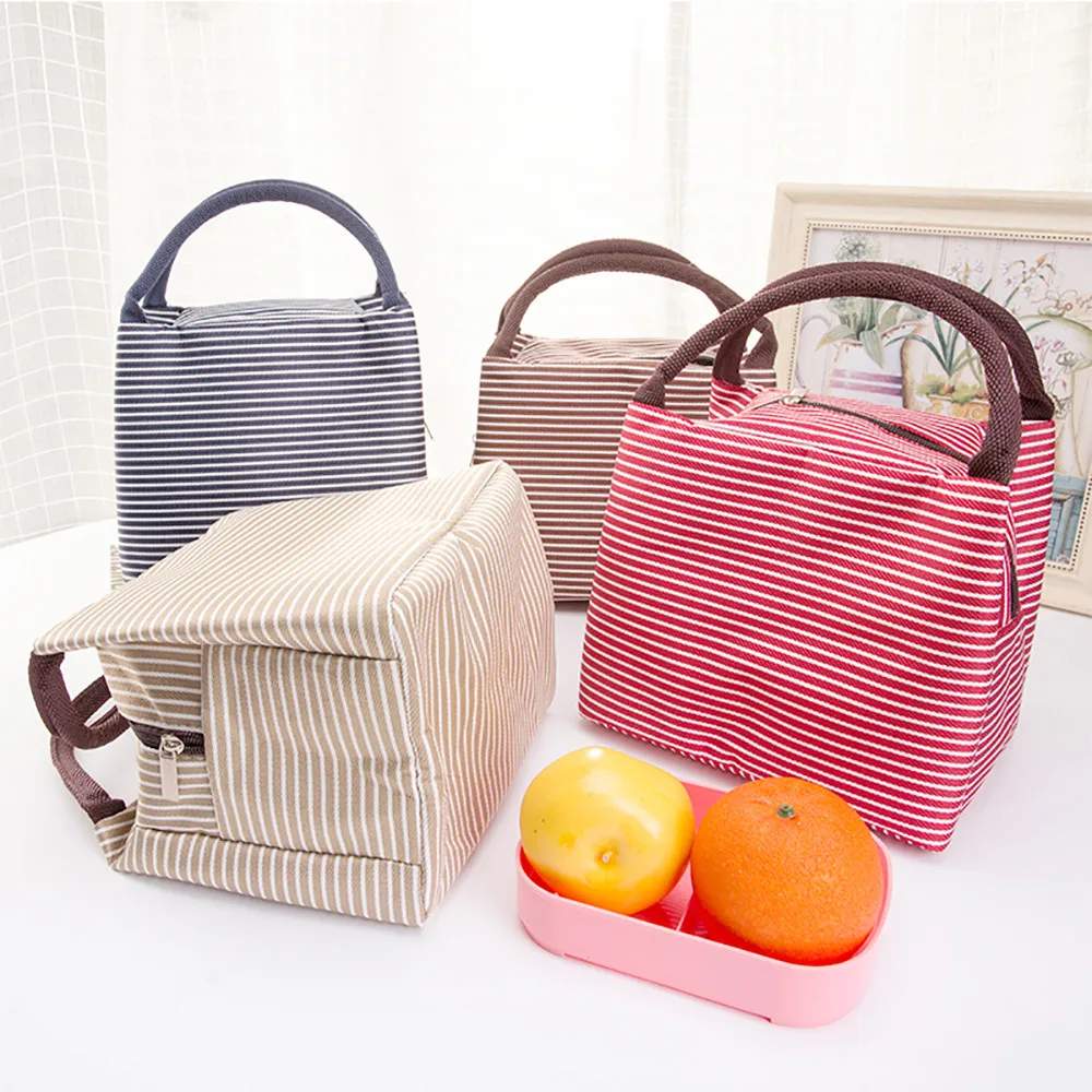 

Insulation Package Portable Waterproof Canvas Lunch Bags Lunch With Rice bolsa termica lunch bag food bag for women men kid