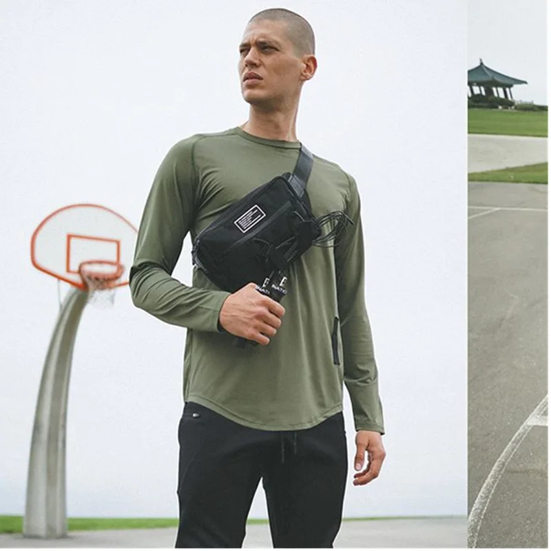 Muscle Fitness Brothers Autumn New Style Men Sports Casual Apparatus Exercise Running Quick-Dry Super Elastic Long-sleeved T-shi