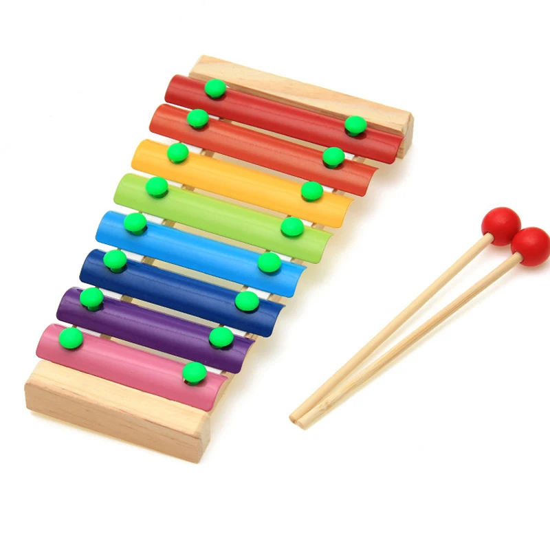 Retail Child Kid Baby 8-Note Wooden Musical Toys Instruments toys Percussion instruments toys WJ328