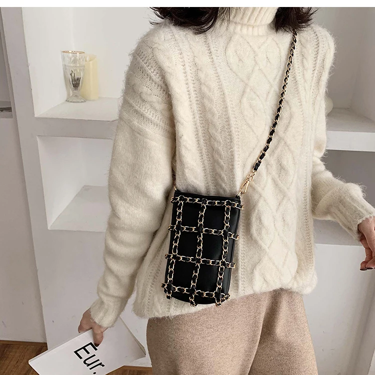 iVog New Arrival Everyday Ladies Ladies Messenger Crossbody Handbag louis Black Chain Hand Bags for Women