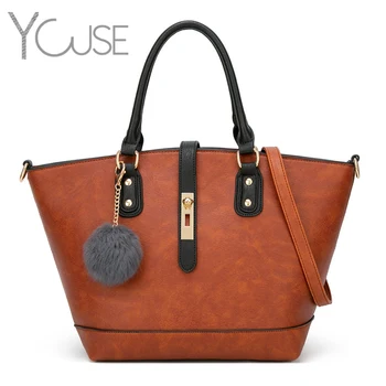 

YOUSE Brand Leather Tote Bag Women Handbags Female Designer Large Capacity Leisure Shoulder Bags Fashion Ladies Purses Bolsas
