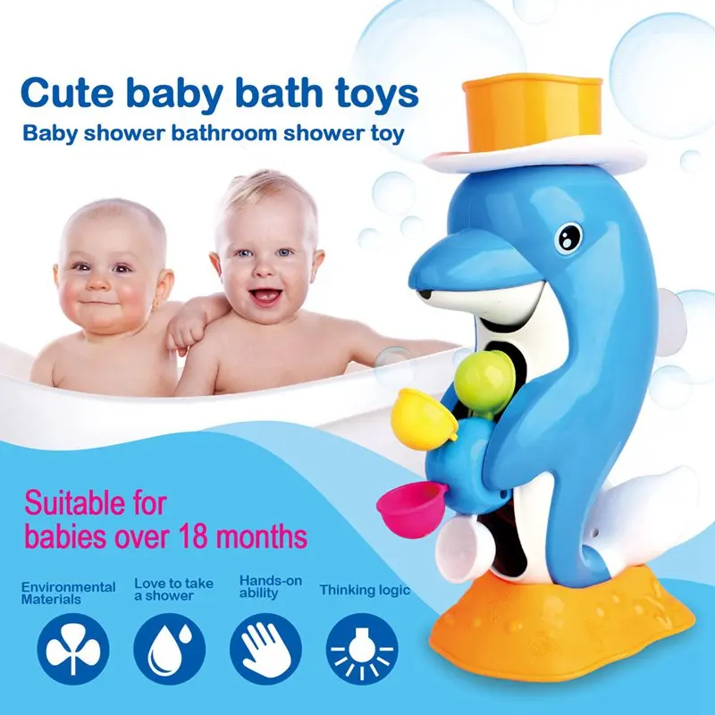 Карта Baby Infant Wow, игрушка для ванны в Ираке, Дельфин для ванны, водяная игрушка, детский душ для ванной, игрушка