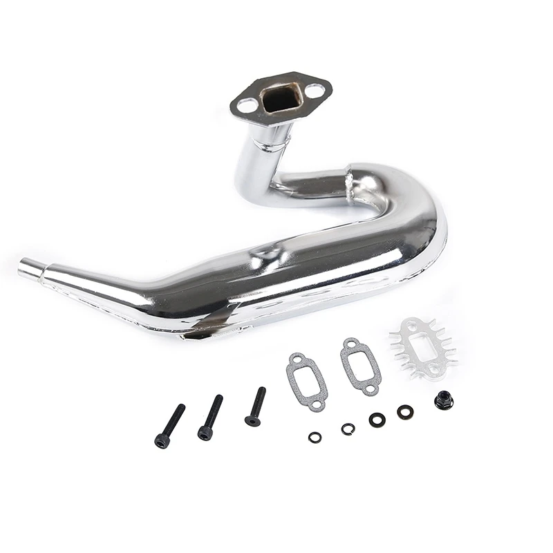 

Chrome Resonant Tube Tuned Pipe Exhaust Pipe General Dominator for 1/5 HPI Baja 5B Ss 5T 5Sc Rovan King Motor Rc Car Tuned Pipe