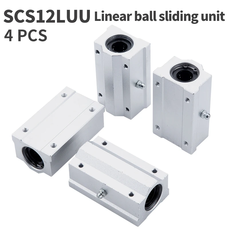

Linear track bearing 4PCS SC12LUU SCS12LUU line ball bearing slider unit 12mm line bearing slider DIY nc carving line slider