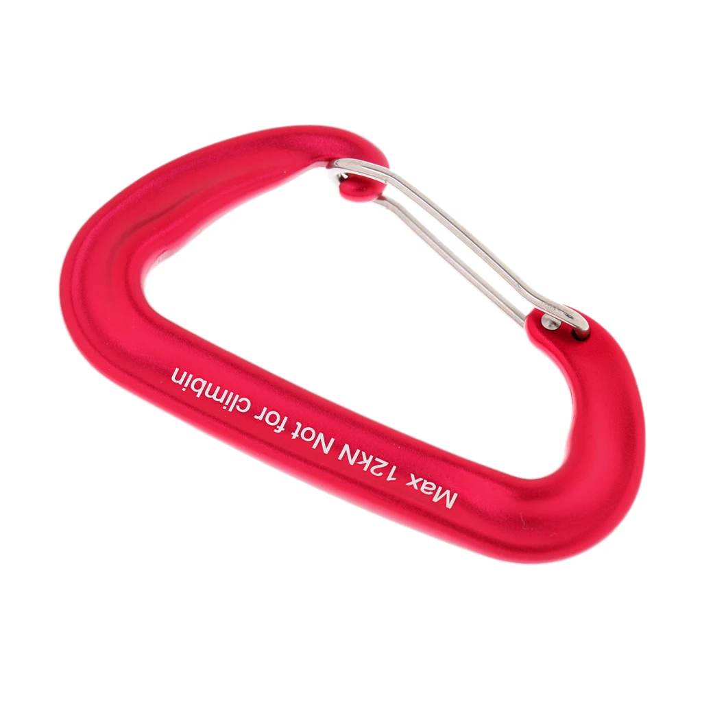 6 Pieces 12KN Aluminum Wire Gate Carabiner for Hammock Camping Hiking 12KN/ 2600lbs